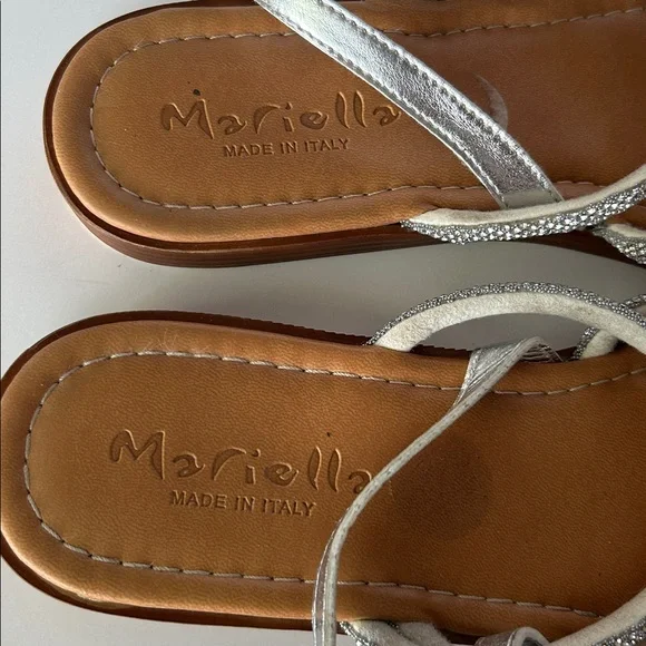 Mariella Women's Silver Strappy Sandals - Picture 8 of 10
